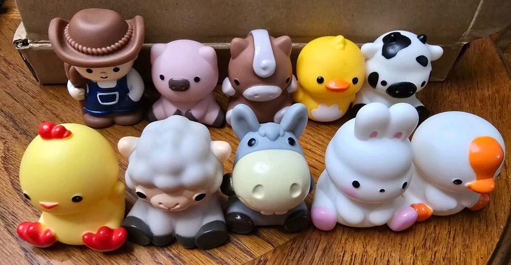 Farm Animal Finger Puppets set of 10 Figure Farmer Barnyard Animal Learning Toy